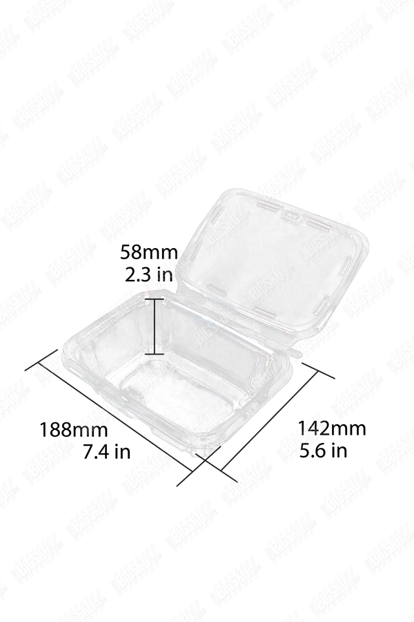 Hinged Clear Anti-Fog Containers With Tamper Evident