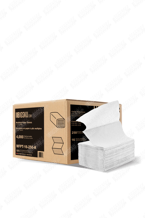 Multi-fold Paper Towels - 9" x 9.5" (4000 Pcs/Case)