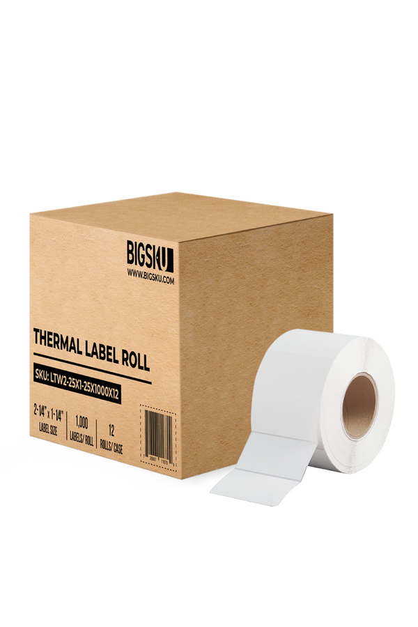 bigsku - thermal shipping label 1 1/4" x 2 1/4"