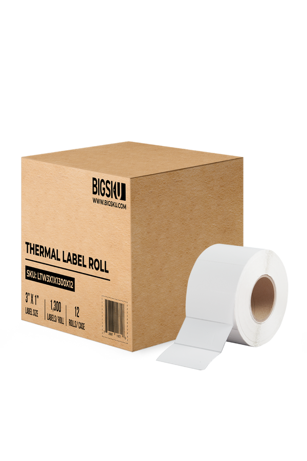 bigsku - thermal shipping label 3" x 1"