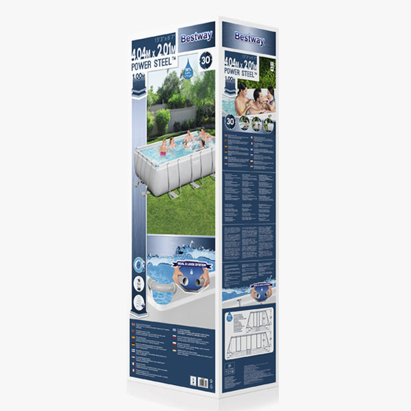BIGSKU outdoor pool supplies Bestway Power Steel Pool 13' packaging