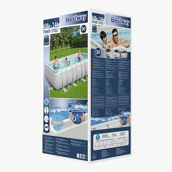BIGSKU outdoor pool supplies Bestway Power Steel Pool 16' packaging