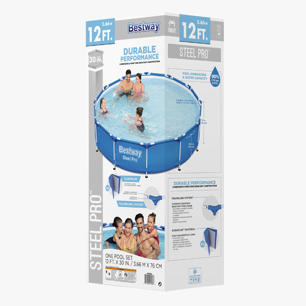 BIGSKU outdoor pool supplies Bestway Steel Pro Pool 12' packaging