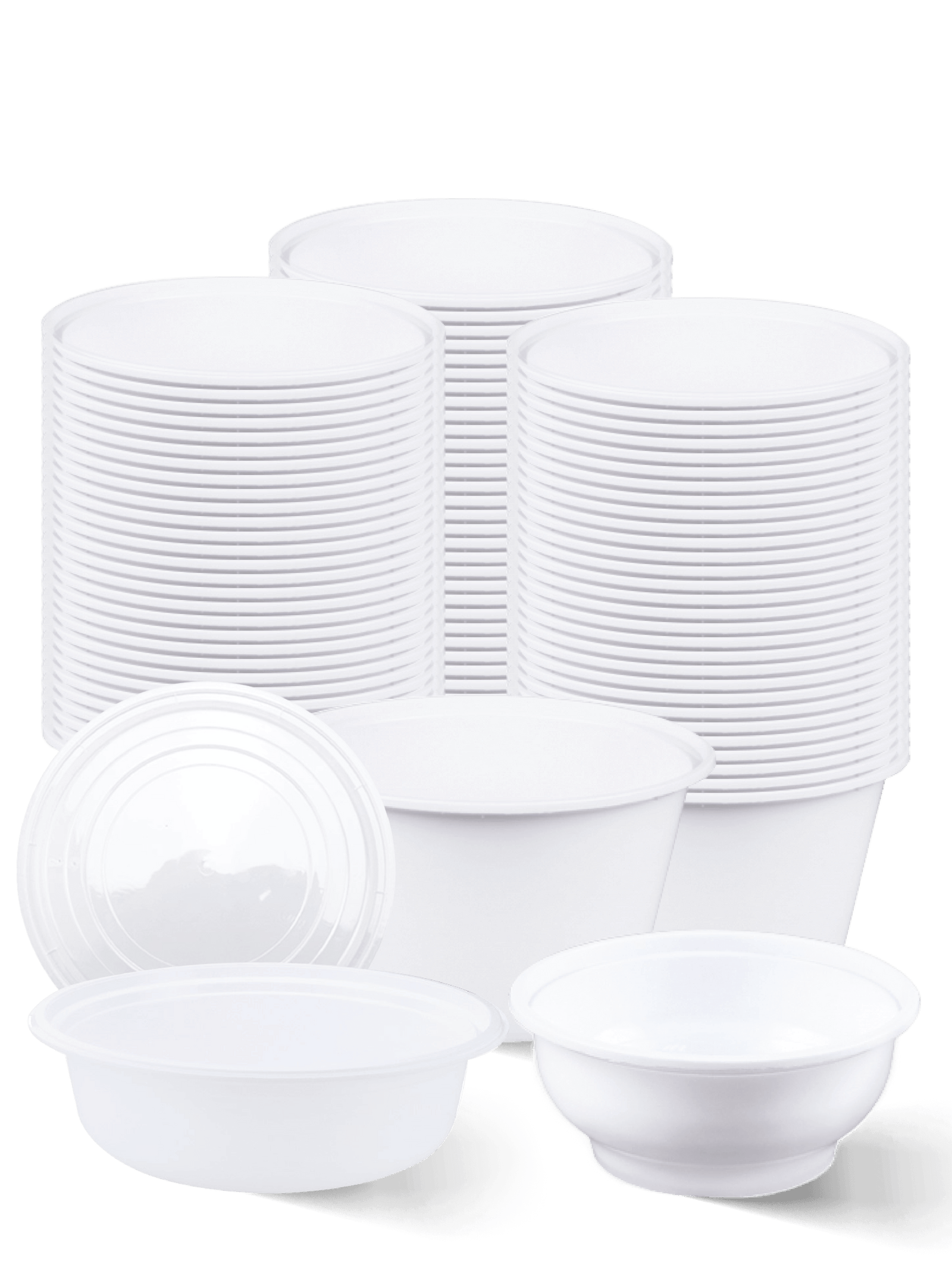 BIGSKU Take Out PP Food Bowl 60oz (Base Only) - Round