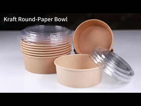 BIGSKU Kraft Paper Food Bowl - Video