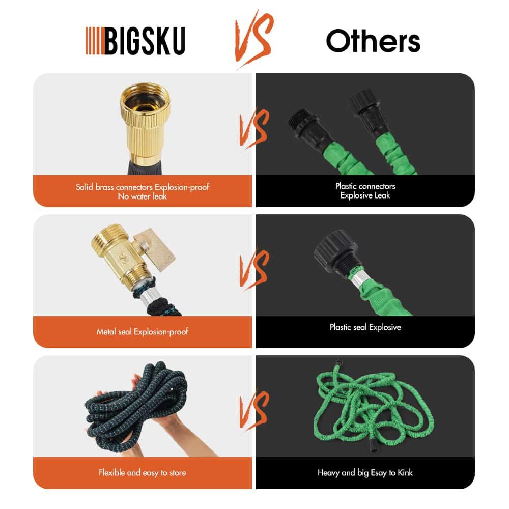 BIGSKU garden living supplies expandable lightweight garden hose compare